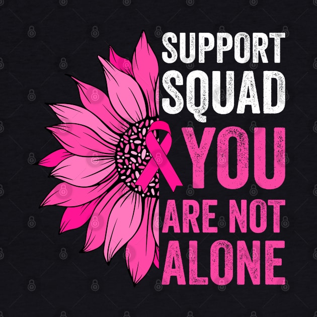 Breast Cancer Sunflower Support Squad We Wear Pink Women by Gendon Design